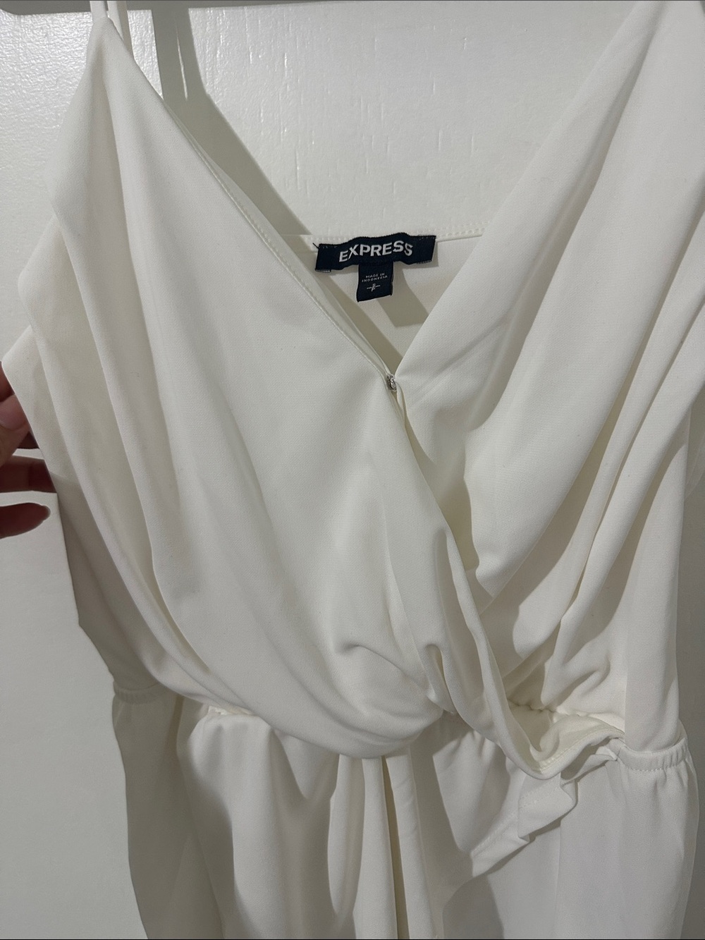 Express White Wrap Tie-Front Cami Top - Picture 4 of 5